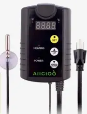 Aiicioo Under Tank Heater Thermostat with Temperature Control - AC Adapter Only