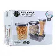 4pc Lemon And Lime Crystal Fresh Air-Tight Food/Pasta Storage Containers Clear
