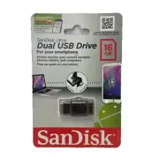 SanDisk Ultra Dual USB Drive – 16GB – New – USB 2.0 & Micro USB for Android
