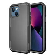 For Apple iPhone 13 Mini 3in1 Case Drop Resistant Defender Tradies Hybrid Armor Heavy Duty Rugged Shockproof Tough Cover (Black)