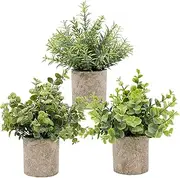 3pcs Potted Artificial Plant Fake Green Grass Leaves Artificial Simulation Pl Sets for Home Kitchen Garden Office Wedding Par Room Decor