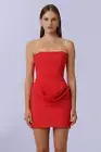NEW EFFIE KATS EFFIE KATS Womens Merci Mini Dress - Cherry Red