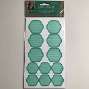 Pioneer Woman Mason Jar Lables 72 Count Teal Green Crafts DIY School Easy Peel