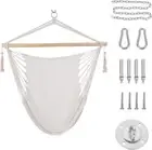 Patio Watcher Hammock Chair Hanging Rope Swing Seat with Hardware Kits