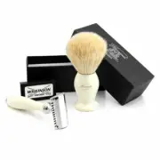 Badger Hair Brush & DE Safety Razor For Men Durable Shaving Accessories