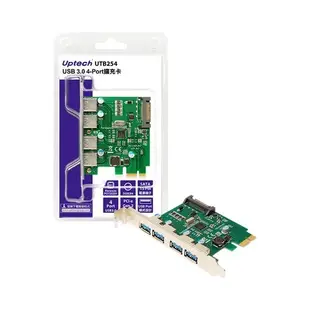 Uptech UTB254 USB 3.0 4-Port擴充卡 (8.5折)