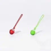 2X TPR Rope Ball Diameter 7cm Red and Green Pet Toy Chew Toy Teething Aid Toay Toss and Fetch Toy