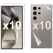 10 Set Tempered Glass Screen Protector for Samsung Galaxy S24 ULTRA Front and Back Soft Film