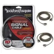Rockford Fosgate RCA RFI-10 10 ft 2-Channel Twisted RCA Interconnect Cable Pair