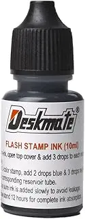 DESKMATE 0273750 PRE-Inked Office Stamps Refill Ink, 10ML Black