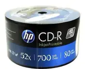 50 HP PREMIUM Blank CD-R White Inkjet Full Hub Wide Printable 52X 700MB CD Disc