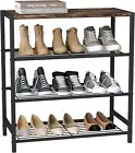 4-Tier Shoe Rack Organizer,Shoe Tower for Closet,Shoe Storage Shelf w/ Top Board
