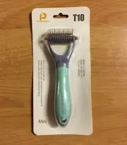 PAWSROOM T10 Mini Dog & Cat Veterinary Dematting Comb Brush Double Sided Rake
