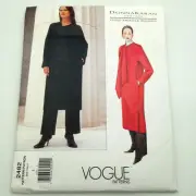 Donna Karan Vogue 2482 Pattern Designer Uncut Coat and Pants Misses 16 to 18