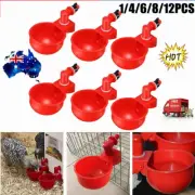 1-12pcs Automatic Chicken WatJC Cup Waterer Poultry Drinking Bowl Feeder Drinker