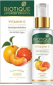 Biotique Vitamin C Dark Spot Solution Serum 30ml | Brightening, Radiant Skin, Reduce Pigmentation |All Skin Tone | SLS & Paraben Free