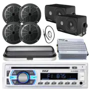 Silver Marine 6.5" Speakers,3.5" Speakers,Antenna,Cover, Amp,Bluetooth USB Radio