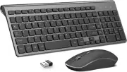 Wireless Keyboard and Mouse J 2.4G Ergonomic and Slim Wireless Computer Keyboard
