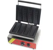 110V Electric 4pcs Non-stick Stuffed Waffle Cake Maker Machine Eat Press Bread