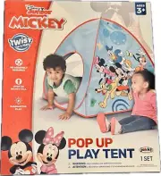 DISNEY JUNIOR MICKEY MOUSE & FRIENDS,POP UP PLAY TENT,KIDS 3+,NEW