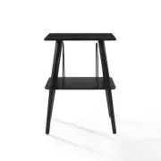 Crosley Turntable Stand 25.5" H X 18.13" W, Glossy Black Wood Frame Material