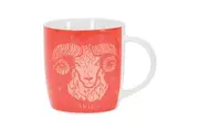 Annabel Trends Coffee Mug Zodiac Aries 350ml Milk Tea Cup w Handle Orange