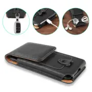 For Google Pixel Series Workman Black Leather Card Belt Clip Loop Case Holster
