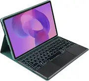 Touchpad Keyboard Case Compatible with Xiaomi Redmi Pad Pro 12.1 inch 2024, Magnetic Removable Wireless Colorful Backlit Keyboard (Green)