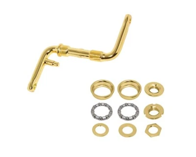 ORIGINAL LOWRIDER 90mm 3 1/2" LONG ONE/PIECE STEEL CRANK GOLD W/BOTTOM BRACKET