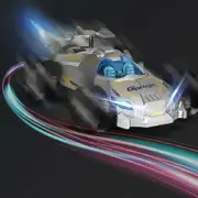 Drift Spray Rc Racing Silver Car 2.4G Radio Remote Control Car Off-Road High Speed Rechargable(Silver)