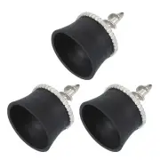 3 Pcs Golf Ball Retriever Grabber Golf Ball Suction Cup Grabber Zinc Alloy Black