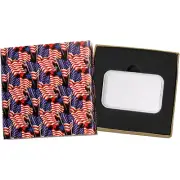 SilverTowne Kraft Gift Box with American Flag Box Sleeve and 1oz Bar Capsule