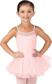 Bloch Dance Girls MirellaCord Mesh Cami Tutu Dress, Pink, Size 2-4
