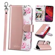 Compatible with iPhone 13 Wallet Case for iPhone 13 - 6.1 inch Rose Gold