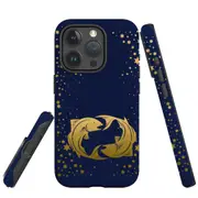 For iPhone 15 Pro Max Case, Shielding Cover, Pisces Drawing