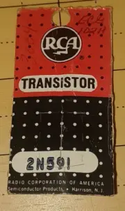 2N591 Vintage RCA PNP Germanium transistor/New/TO-1 metal pkg./Fuzz face