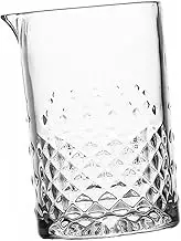 SOLUSTRE 1Pc Professional Cocktail Mixing Glass Crystal Stirring Glass with Thick Bottom for Bartenders for Cocktails Beverage Mixing Bar Accessory