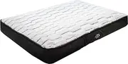 It's Bed Time Memory Foam Dog Cushion Luxury Plush, White &Grey, Medium, 11cm X 60cm X 90cm - Non-Skid Bottom, Zip-Off Cover, Memory Foam Mattress