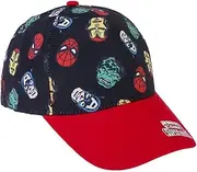 [CERDÁ LIFE'S LITTLE MOMENTS] Children's Cap with Curved Peak Avengers - Black - Suitable from 4 to 8 Years - With Embroidery - Children's Cap with Adjustable Velcro Fastener - Original Product Designed in Spain