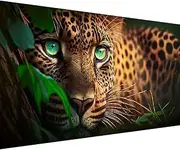 BOHADIY 5D Leopard Diamond Painting Kits for Adults, Animal Leopard DIY Full Drill Diamond Dots Paintings, 27.5 x 15.7 inches
