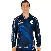 AFL Footy 'n' Fishing Shirt - Carlton Blues - Adult - Mens - Polo