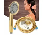 3 Function Shower Head Handheld With 1.5 Metre Hose Water Saving Bracket