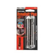 Ramset 10 x 100mm Stainless Steel DynaBolt Plus Hex Head Bolt - 2 Pack