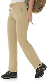 [BASUDAM] Women's Athletic Pants Quick Dry Lightweight Zipper Pockets Adjustable Ankle Outdoor Sports Hiking Running Jogging