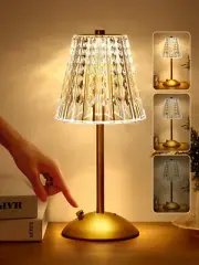 Cordless Lamp, 2000Mah Rechargeable Lamp, Dimmable+3 Colors Touch Lamp Small Lam