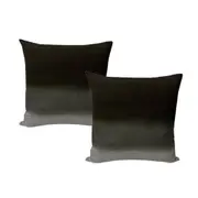 2pc Cloud Linen Mira Cotton/Feather 50cm Digital Printed Cushion Set Square Grey