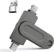 Mfi Certified Iphone Flash Drive,512Gb Iphone Photo Stick,3 in 1 Flash Drive for