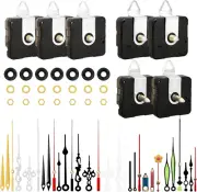 7Pcs High Torque Quartz Clock Movement Mechanism Clock Kit with 10 Different Pa