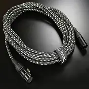 7 Pin XLR 20ft Female to Male Vacuum Tube Microphone 20' Cable Cord Black Tweed