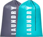 Laundry Bag,2 Pack Extra Large Travel Laundry Bags for Dirty Clothes, Laundry Ba